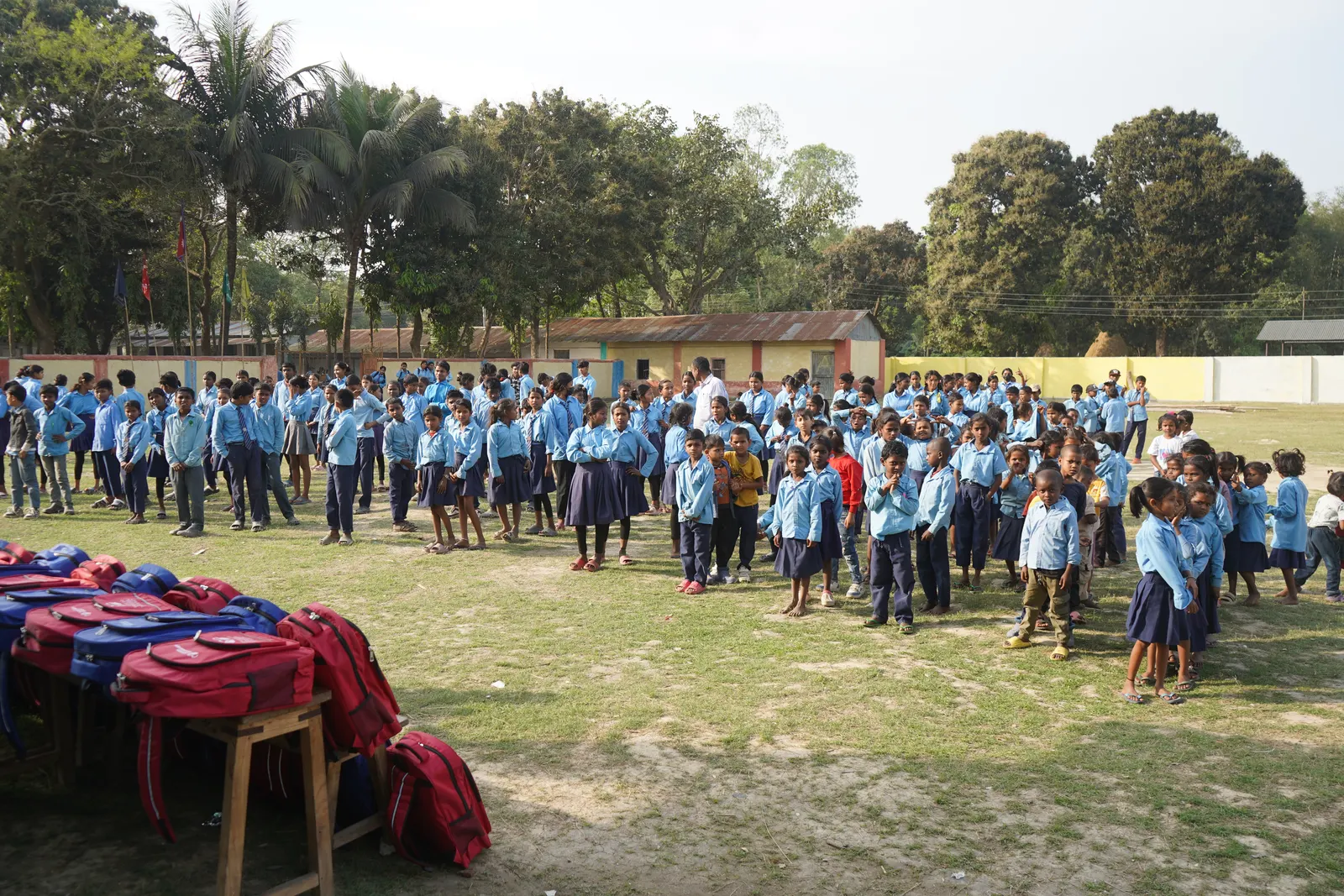 The Forum for Rural Women Ardency Development (FORWARD), in collaboration with the China Foundation and New Light Foundation, distributed school bags, stationery, colouring materials, and hygiene kits to students.  We believe this small contribution will encourage students to become more enthusiastic about their studies while also supporting their daily needs. 11