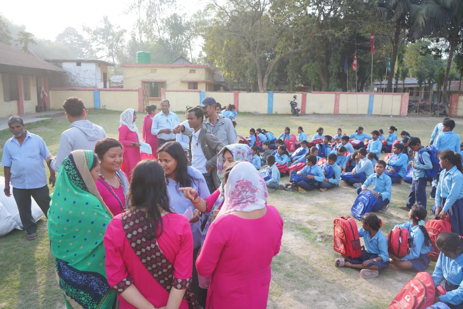 The Forum for Rural Women Ardency Development (FORWARD), in collaboration with the China Foundation and New Light Foundation, distributed school bags, stationery, colouring materials, and hygiene kits to students.  We believe this small contribution will encourage students to become more enthusiastic about their studies while also supporting their daily needs. 18